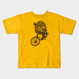 SEEMBO Puffer Fish Cycling Bicycle Bicycling Biking Riding Bike Kids T-Shirt